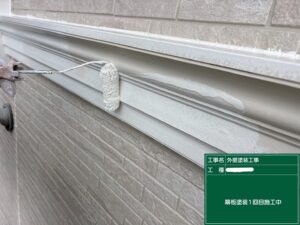 久留米市宮の陣にて美しい飾り帯の塗装